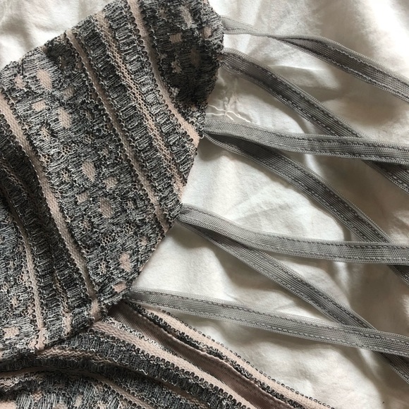 Free People Pink & Grey Bodycon Dress - Picture 2 of 4